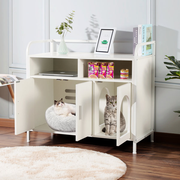 Tucker Murphy Pet™ Modern Cat Litter Box Enclosure Furniture Hidden Litter Box Furniture